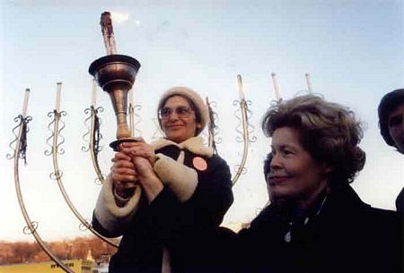 Dec. 1987: (l.-r.) former refusenik Ida Nudel and Helen Jackson, wife of Sen. Henry M. "Scoop" Jackson (D-WA) (d. 1983)