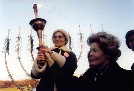 Dec. 1987: (l.-r.) former refusenik Ida Nudel and Helen Jackson, wife of Sen. Henry M. "Scoop" Jackson (D-WA) (d. 1983)